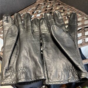 Fownes Black Leather Gloves Size XL